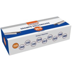 Grampo para Grampeador 26/6 Galvanizado com 5000 Grampos - Brw