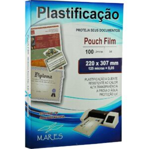 Plástico Para Plastificação Pouch Film A4 220x307 (0,05) cxc/100 - Mares.