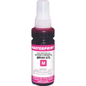 Refil de Tinta Epson Compatível 664M Magenta 100ml Masterprint.