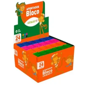 Apontador (Depósito) Bloco 6cm cxc/24 Unidades Cores Sortidas.