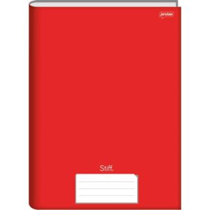 Caderno Brochura 1/4 Capa Dura Stiff 96 fls. Vermelho