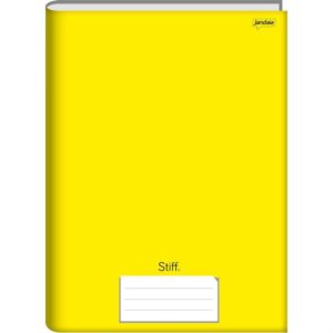 Caderno Brochura 1/4 Capa Dura Stiff 96 fls. Amarelo